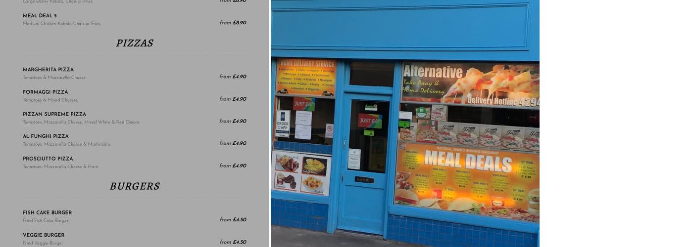 Alternative Takeaway Menu