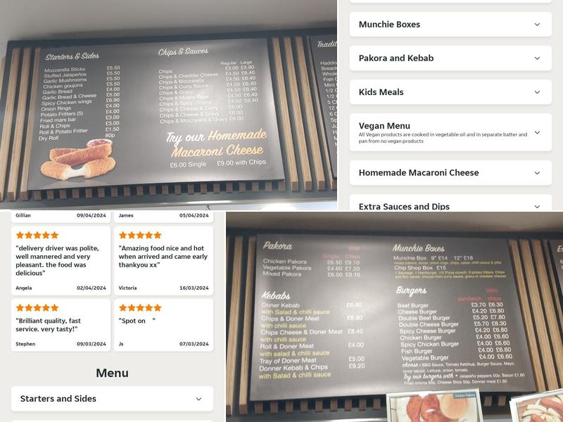 Gennaro's Fish & Chips Menu