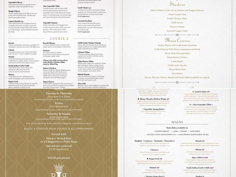 Raja Rani Restaurant Menu