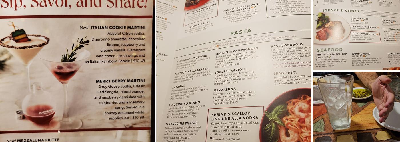 Carrabba's Italian Grill Menu
