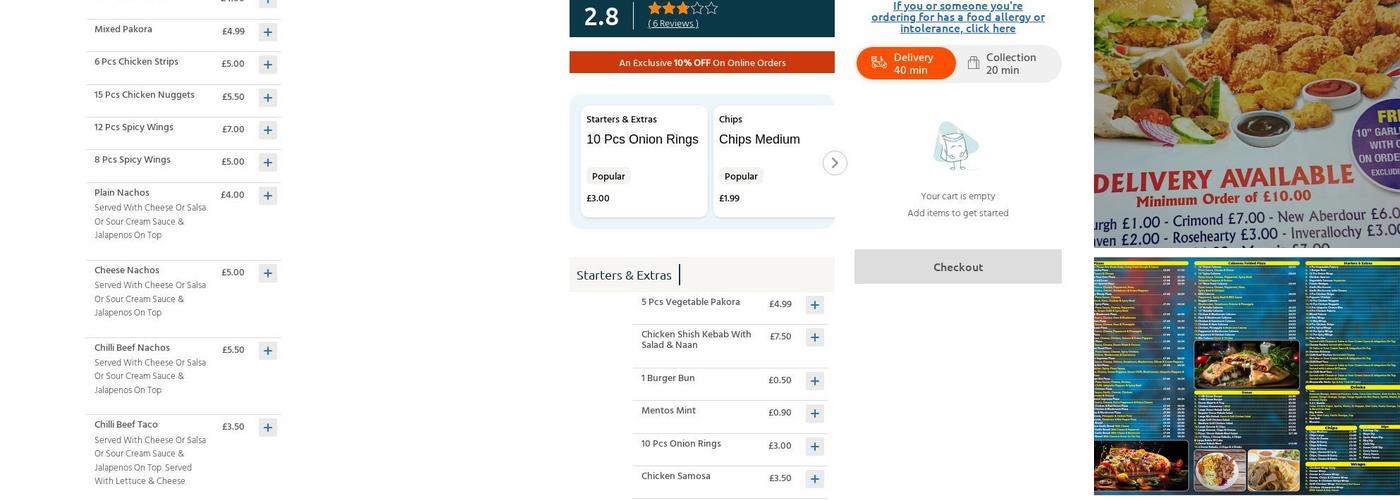 Kobani Chicken Fraserburgh Menu