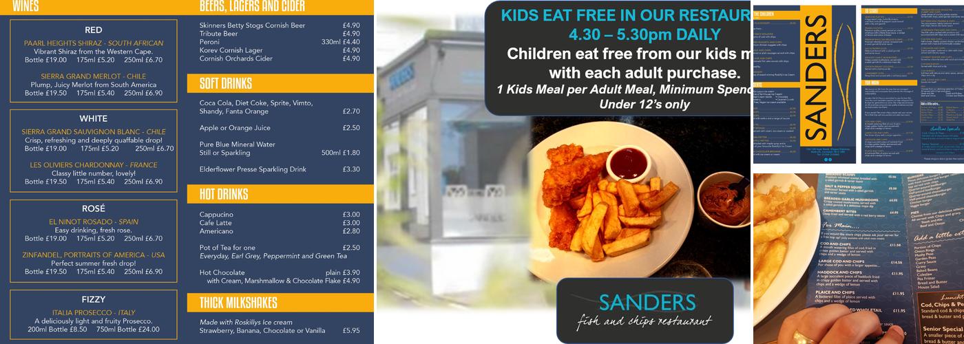 Sanders Fish And Chips Menu