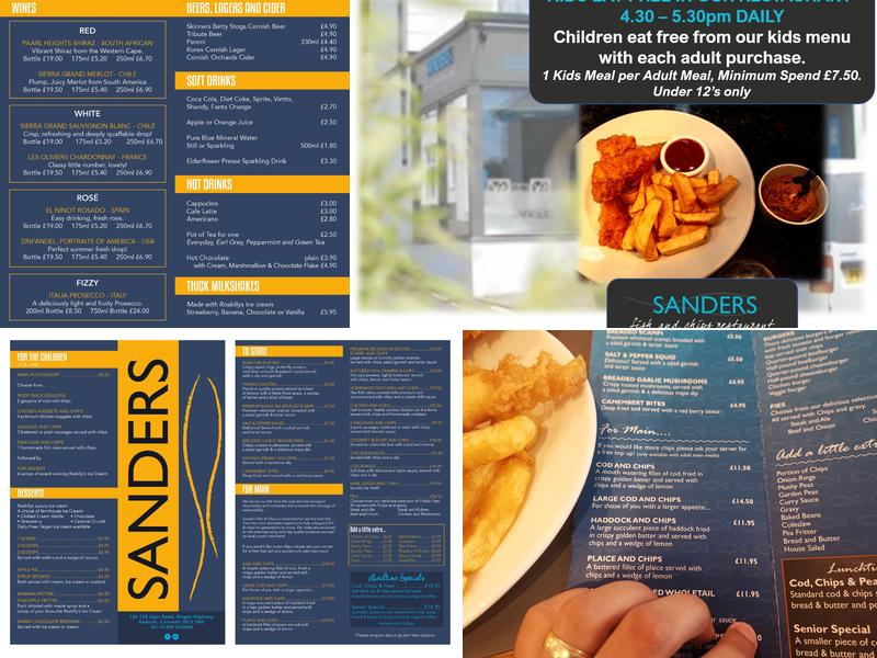Sanders Fish And Chips Menu