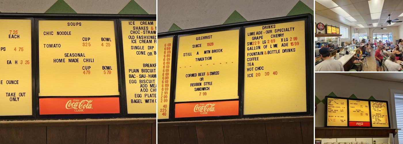 Gilchrist Menu