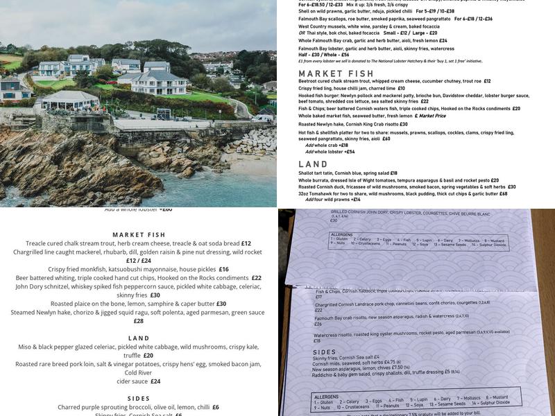 Hooked on the rocks Menu