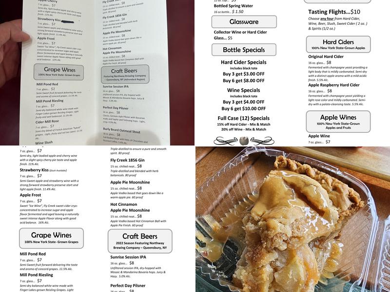 Fly Creek Cider Mill & Orchard Menu