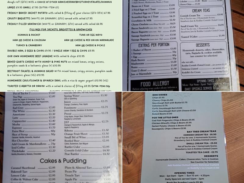 The Bay Tree Restaurant Menu
