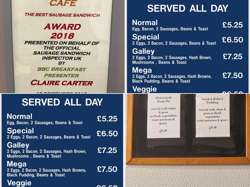 The Galley Café Menu