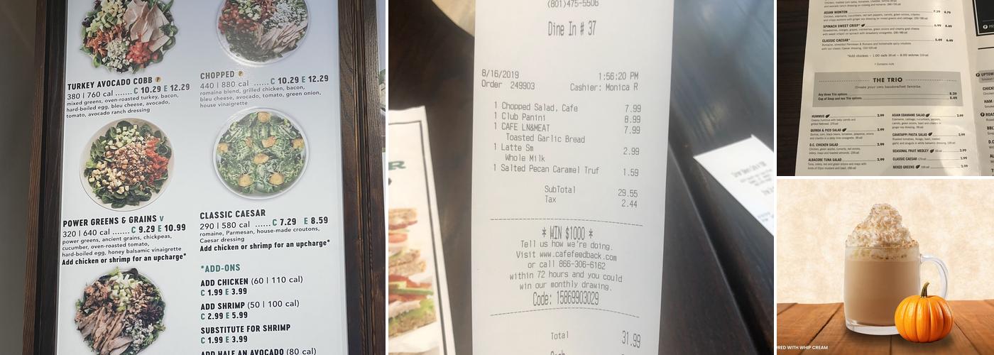 Corner Bakery Cafe Menu