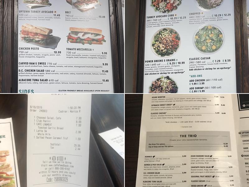 Corner Bakery Cafe Menu