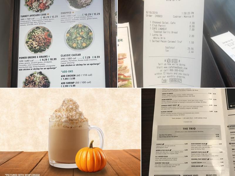 Corner Bakery Cafe Menu