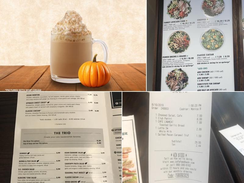 Corner Bakery Cafe Menu