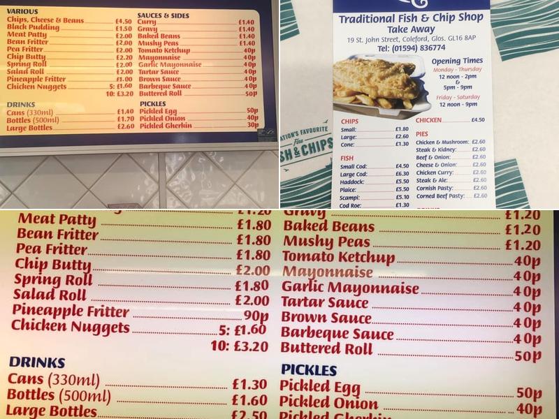 Tram Stop Fish & Chip Shop Menu