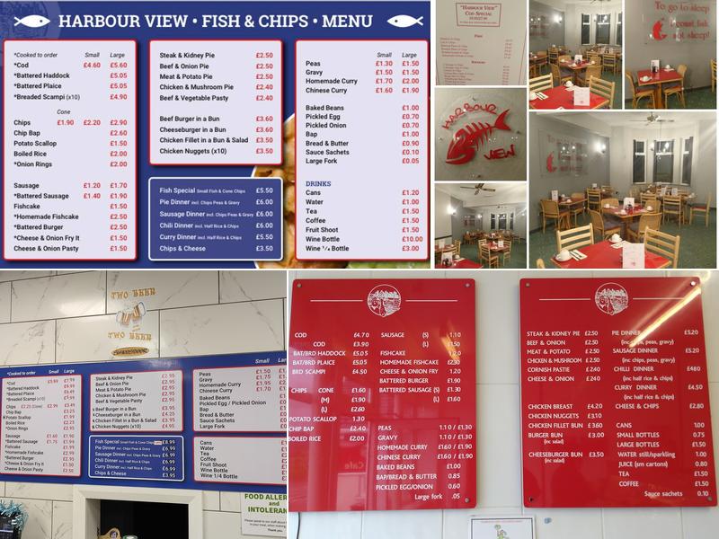 Harbour View Chip Shop & Cafe Menu