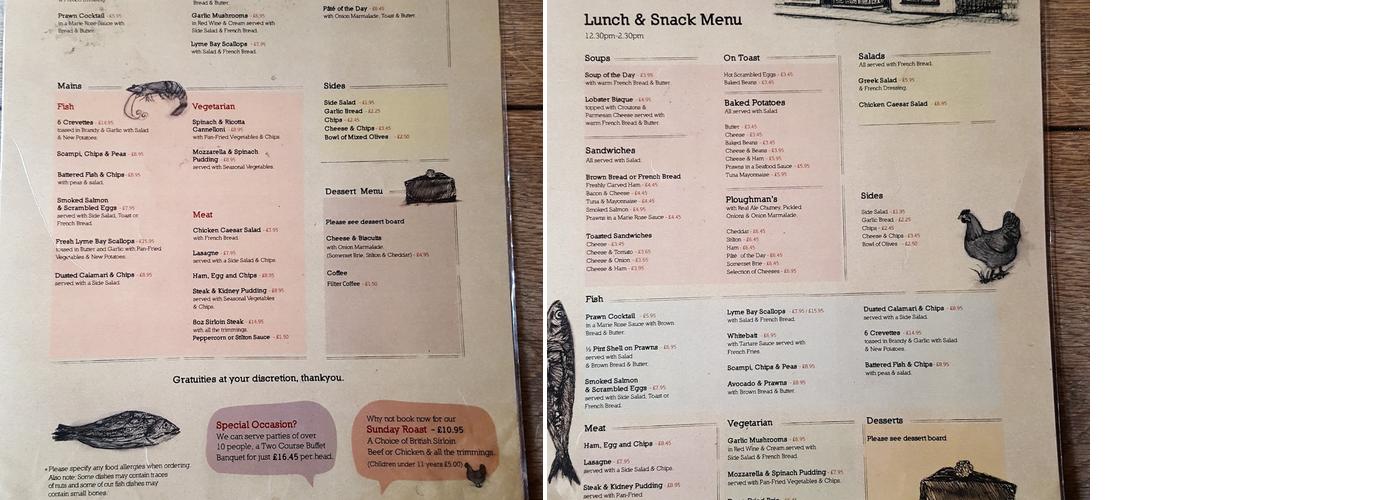 Oscar’s Wine Bar Menu