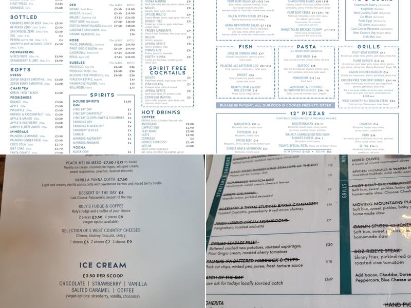 The Pilot Boat Menu