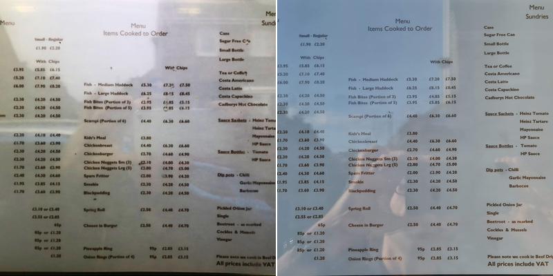 Harbour Fish Bar Menu