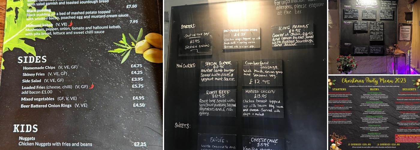 Watermill Inn & Brewery Menu