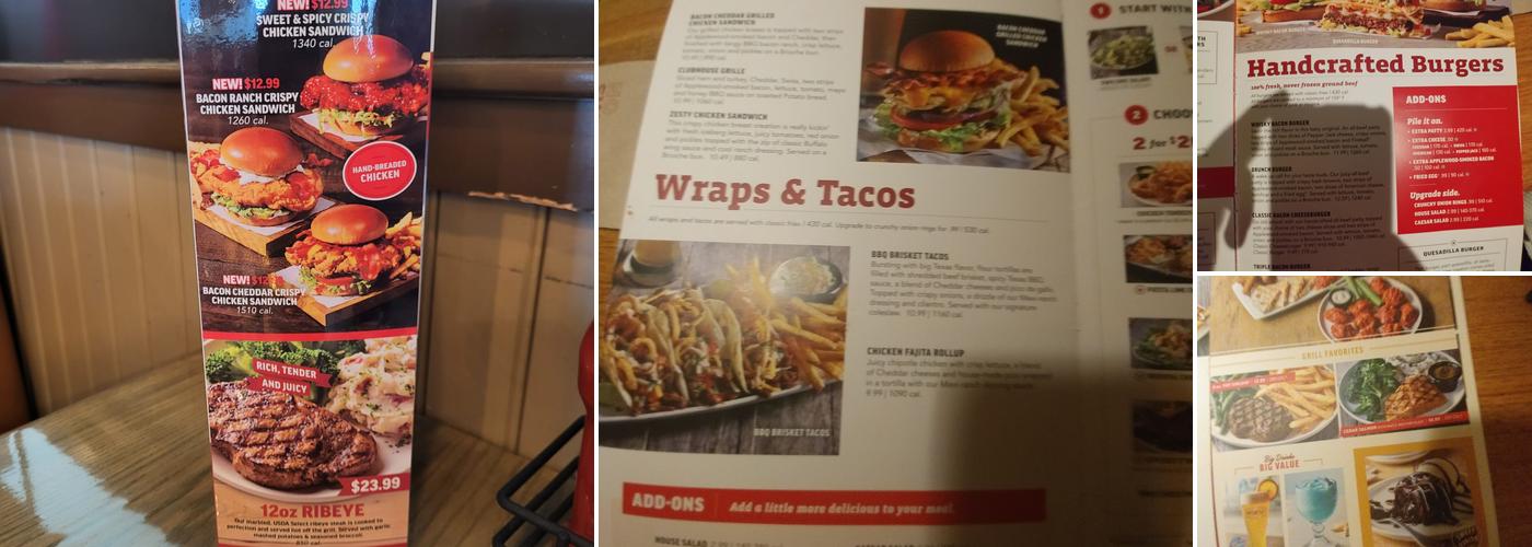 Applebee's Grill + Bar Menu