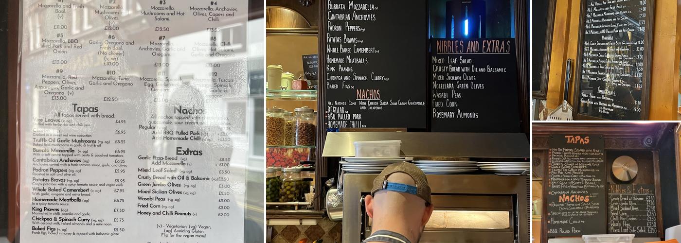 The Square Orange Café Menu