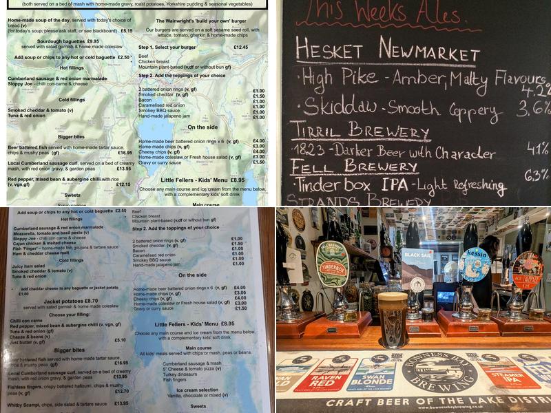 The Wainwright Pub Menu