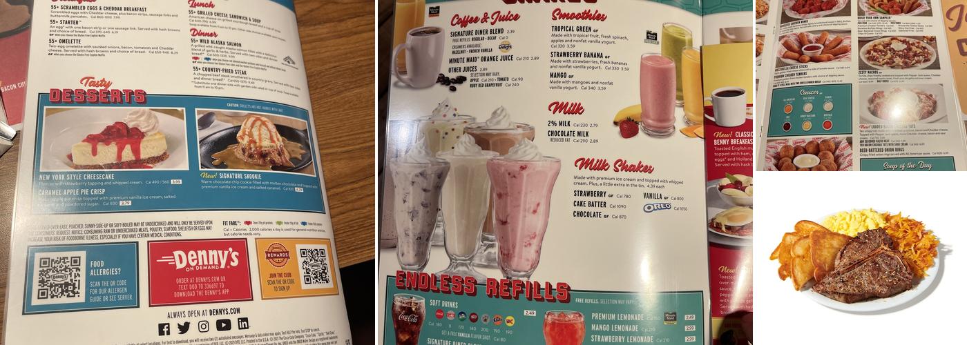 Denny's Restaurant Menu