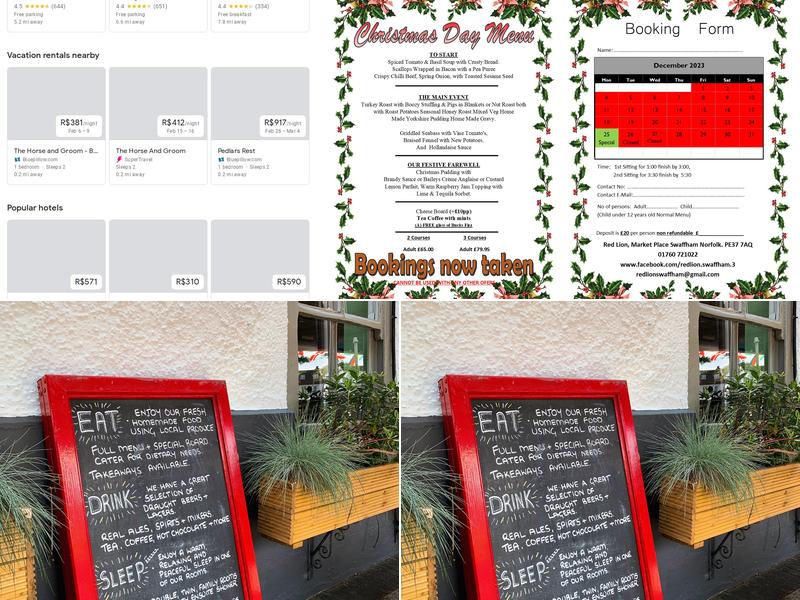 The Red Lion Menu