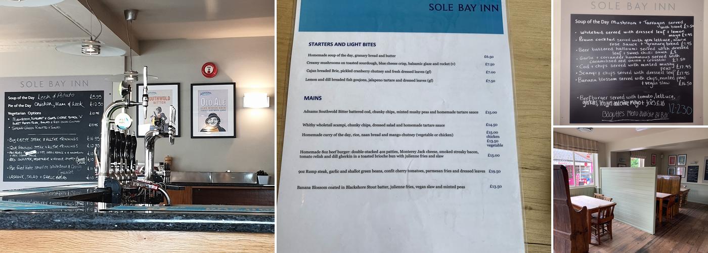 Sole Bay Inn Southwold Menu