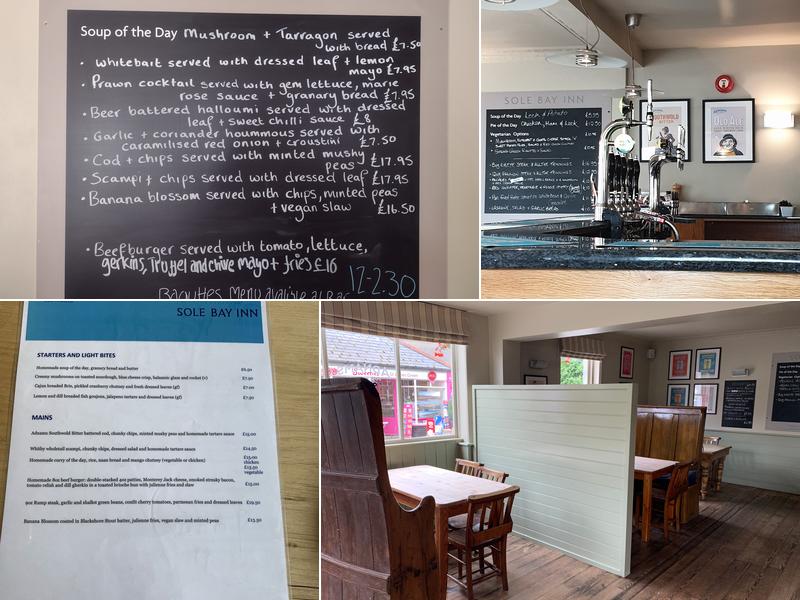 Sole Bay Inn Southwold Menu