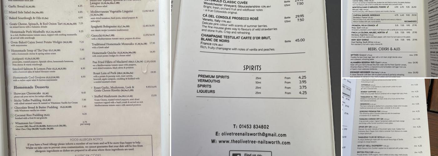 The Olive Tree Mediterranean Restaurant & Pizzeria Menu