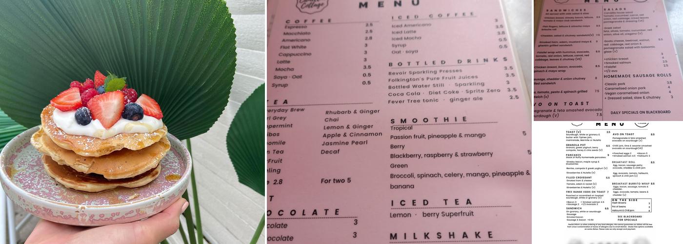 Camellia Cottage Menu