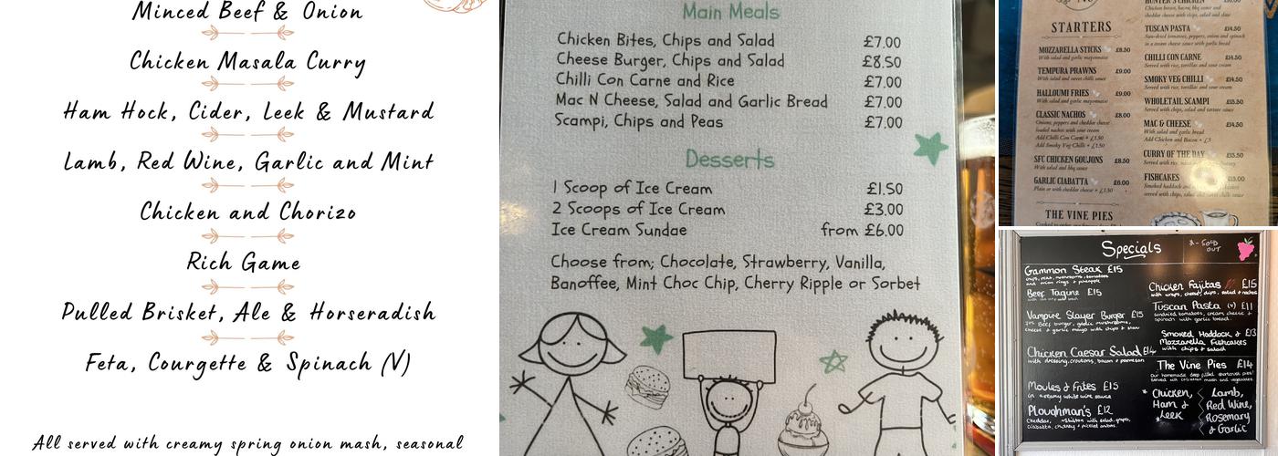 The Vine Inn Menu