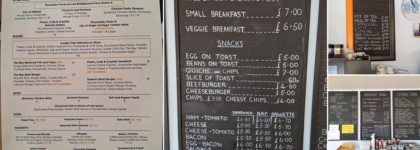 Colwell Captains Cabin Cafe Menu