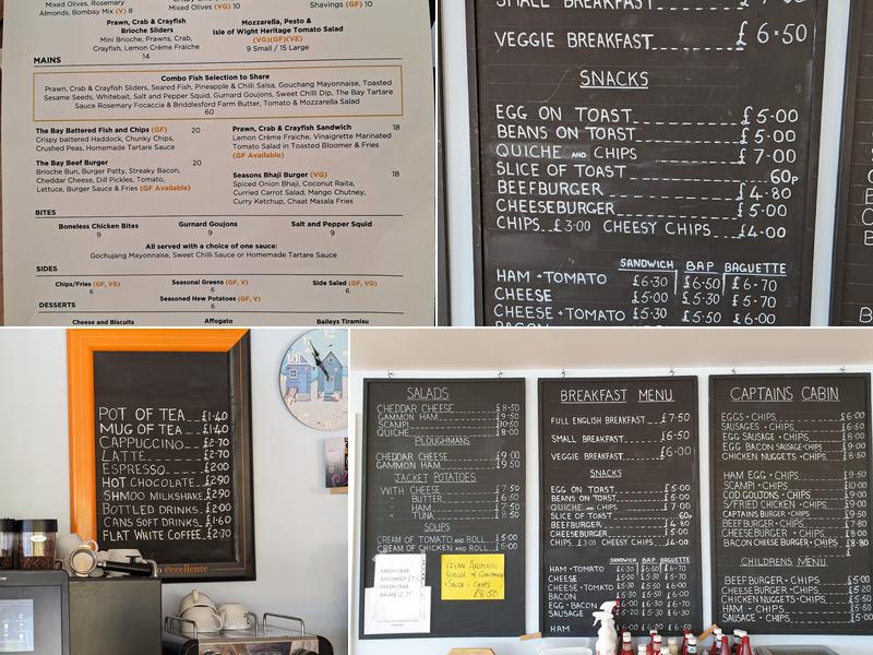 Colwell Captains Cabin Cafe Menu