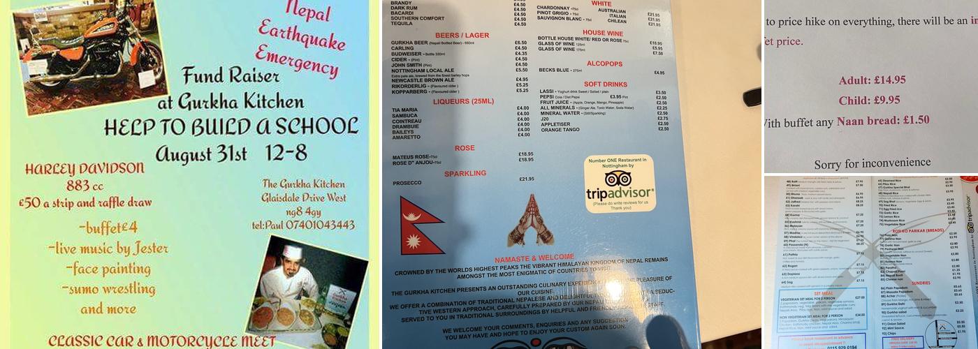 Gurkha Kitchen Nottingham Menu