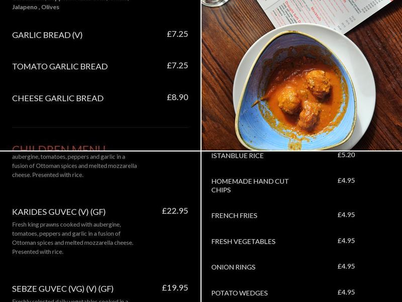 ISTANBLUE ROYTON Menu