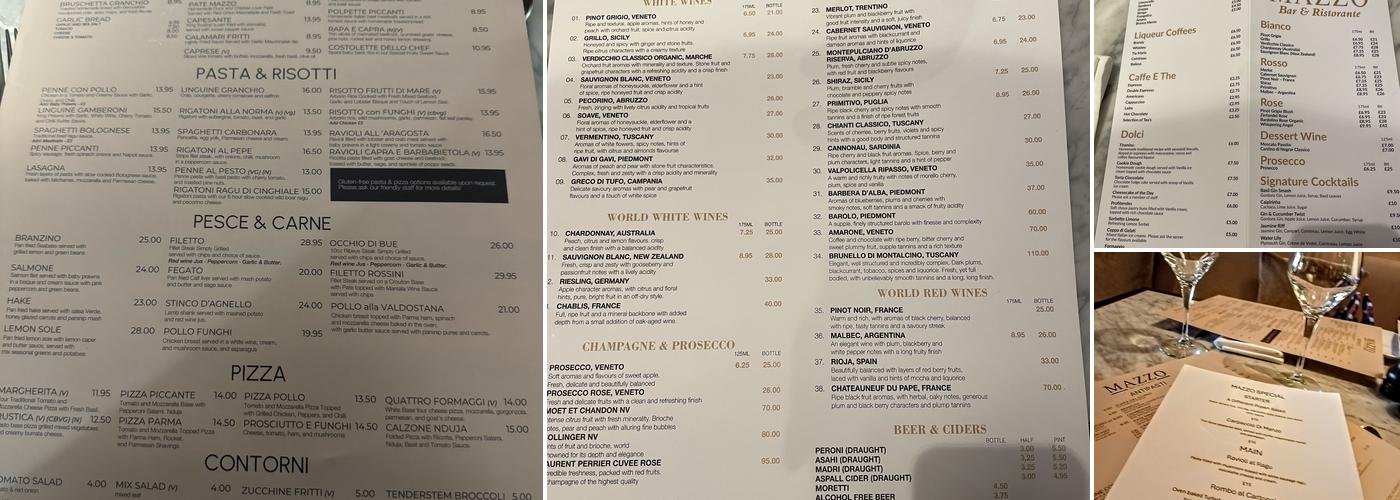 Mazzo Menu