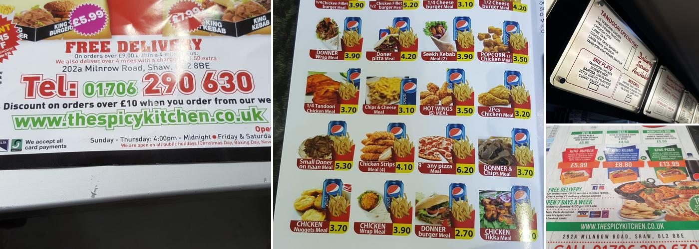 The Spicy Kitchen Menu