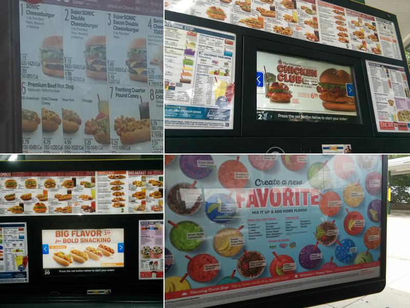 Sonic Drive-In Menu