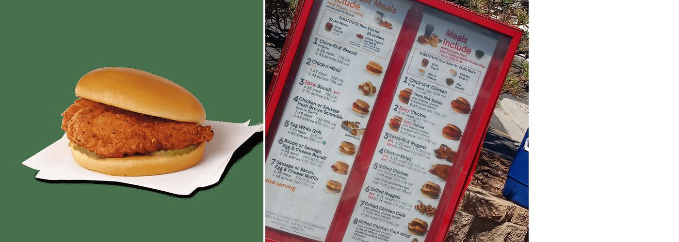 Chick-fil-A Menu