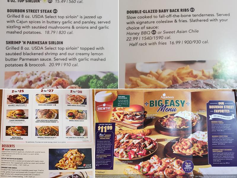 Applebee's Grill + Bar Menu