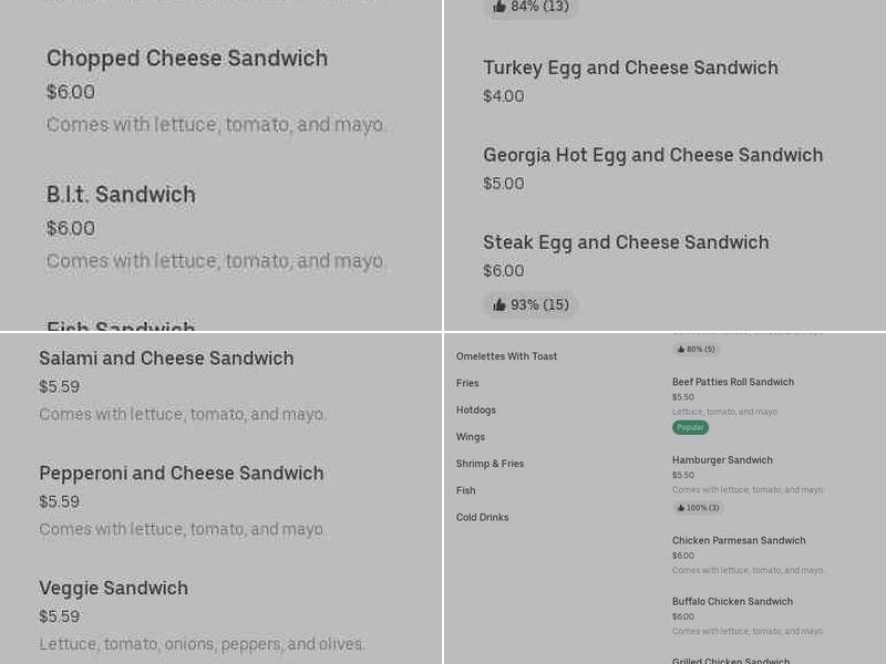 Grand And Atwater Deli Menu