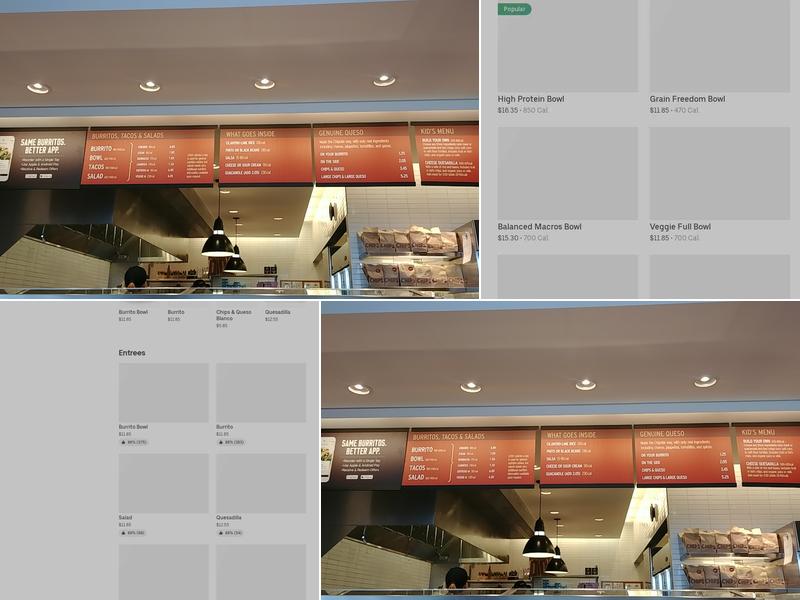 Chipotle Mexican Grill Menu