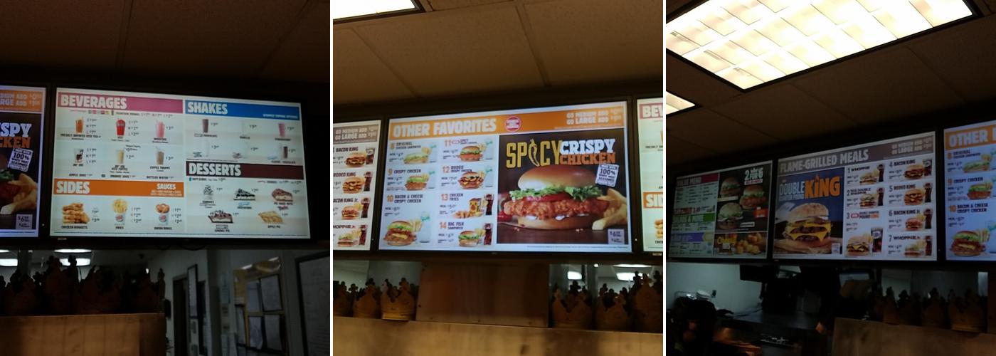 Burger King Menu