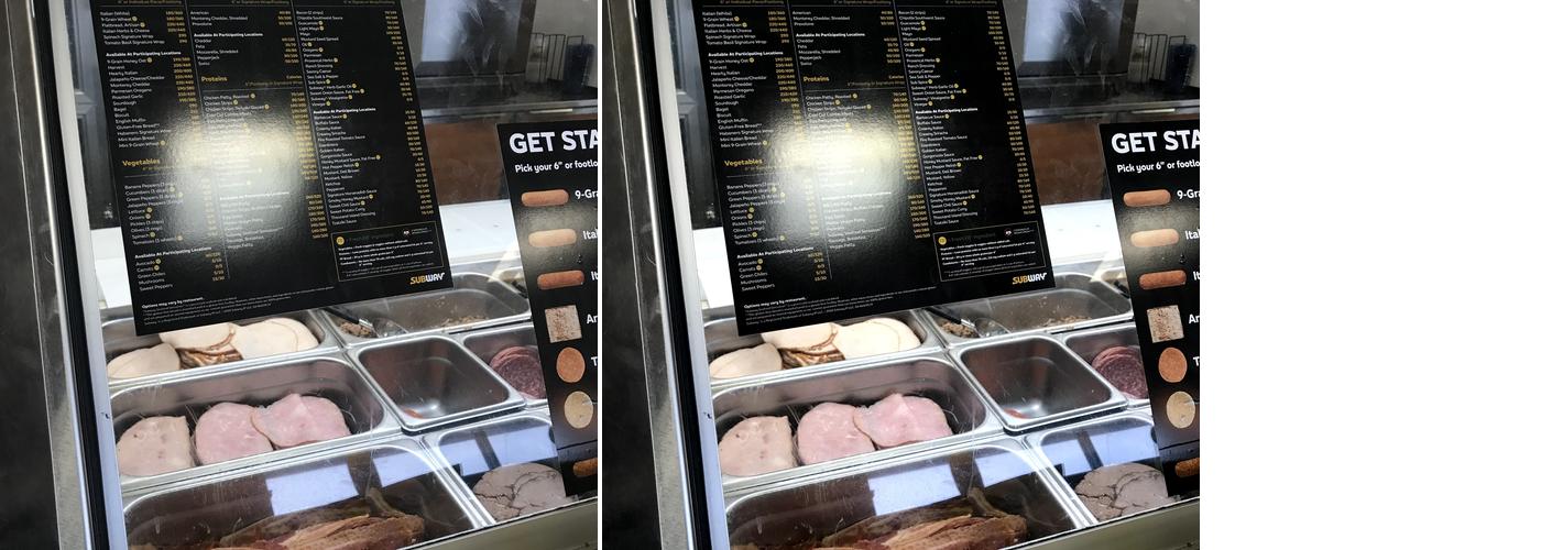 Subway Menu