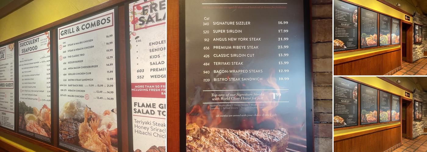 Sizzler Menu
