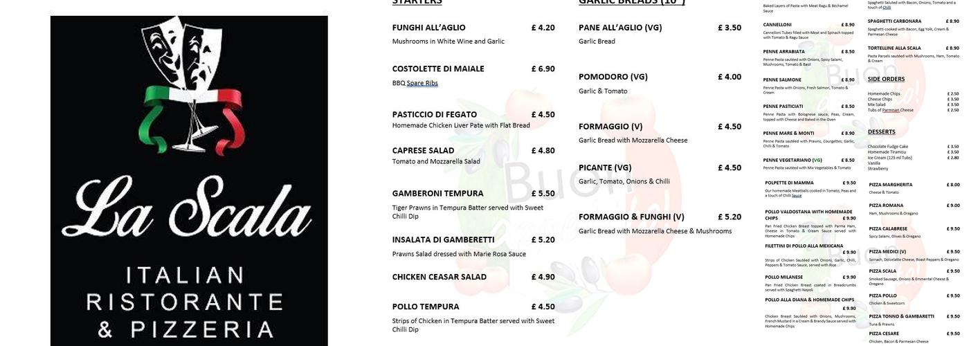 La Scala Restaurant Menu