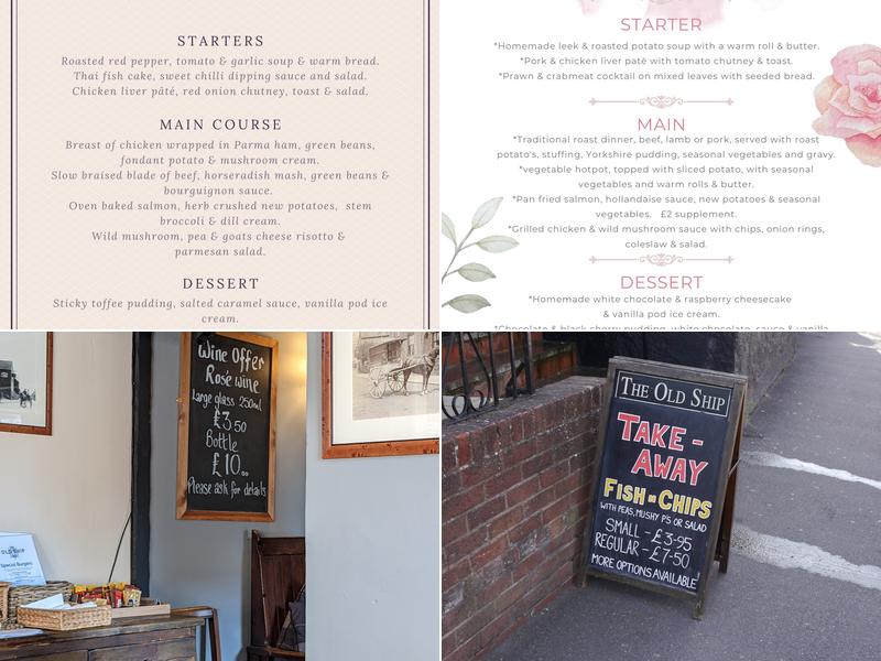 The Old Ship Inn Menu
