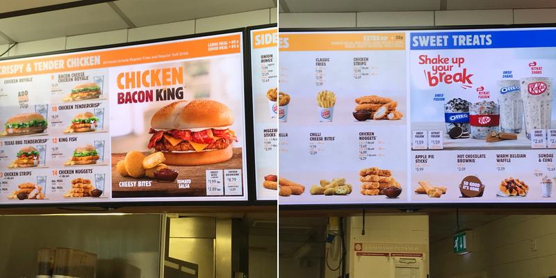 Burger King Menu