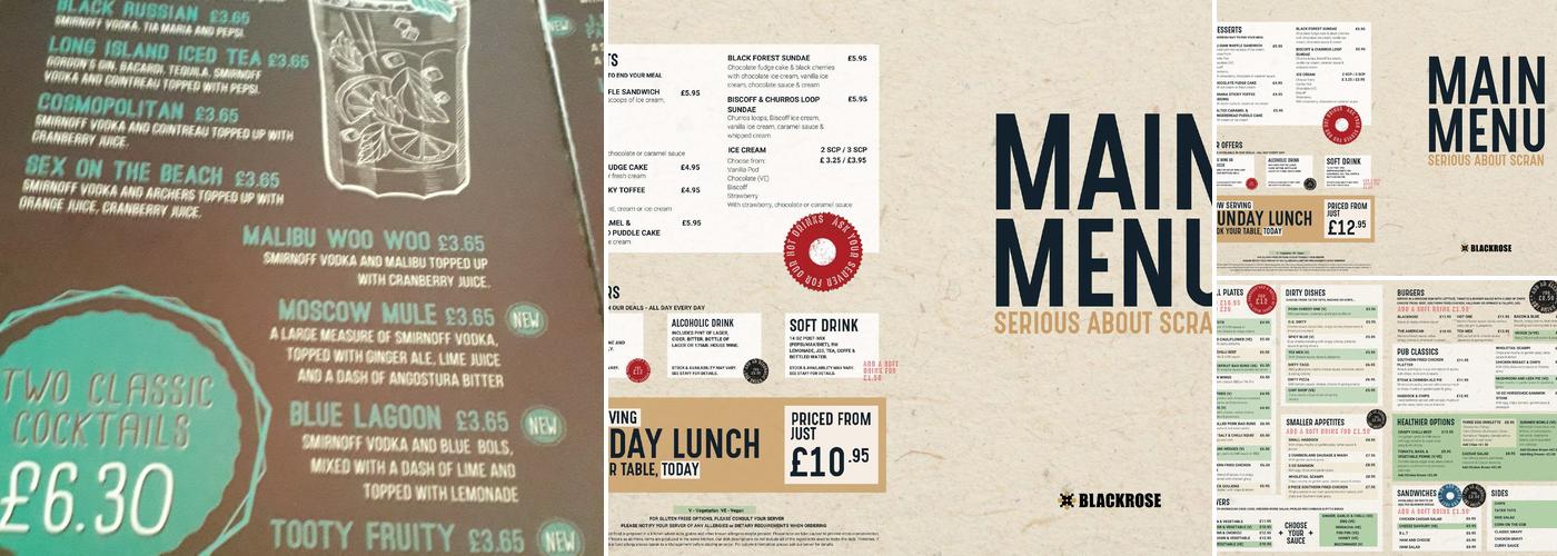 Old Lloyds Arms Menu